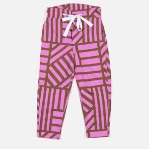 "Irregular Sleep Pattern" High-Waisted 100% Organic Cotton Pyjama Pants-Size 2XL